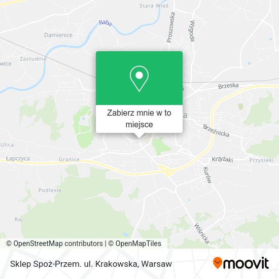 Mapa Sklep Spoż-Przem. ul. Krakowska