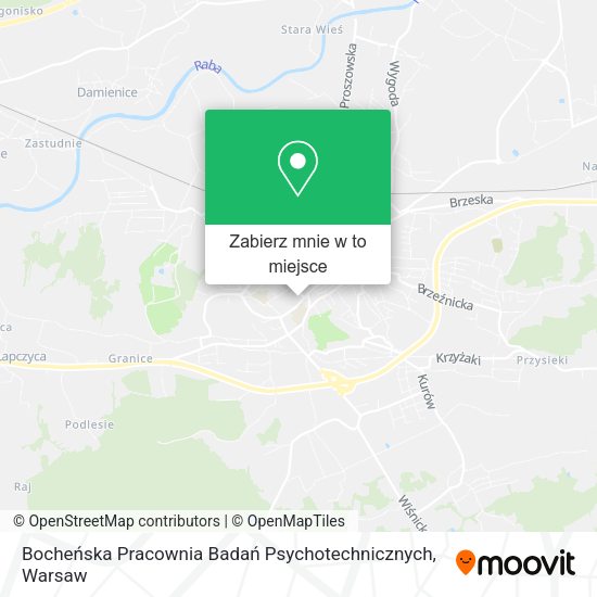 Mapa Bocheńska Pracownia Badań Psychotechnicznych