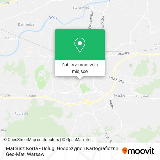 Mapa Mateusz Korta - Usługi Geodezyjne i Kartograficzne Geo-Mat