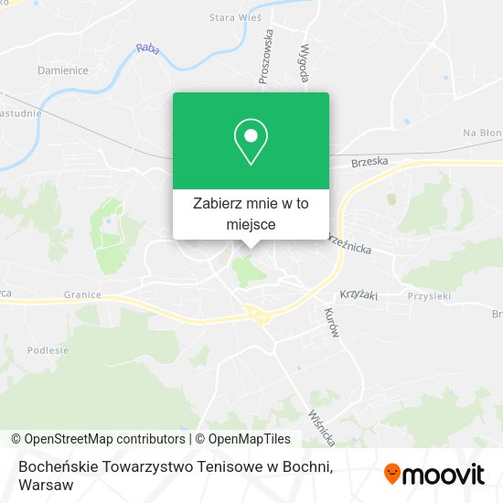 Mapa Bocheńskie Towarzystwo Tenisowe w Bochni