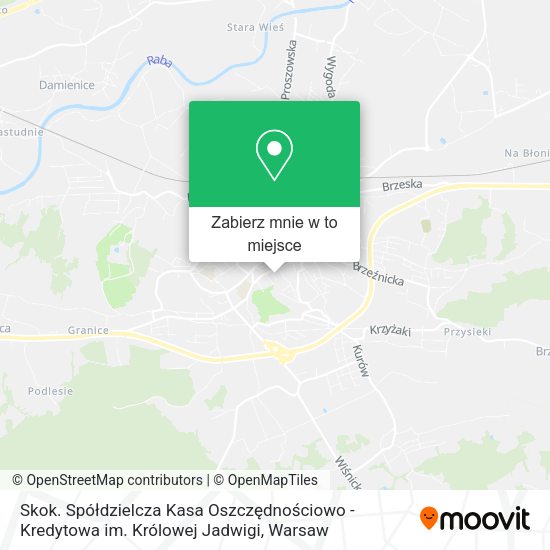 Mapa Skok. Spółdzielcza Kasa Oszczędnościowo - Kredytowa im. Królowej Jadwigi