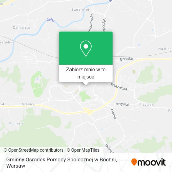 Mapa Gminny Osrodek Pomocy Spolecznej w Bochni