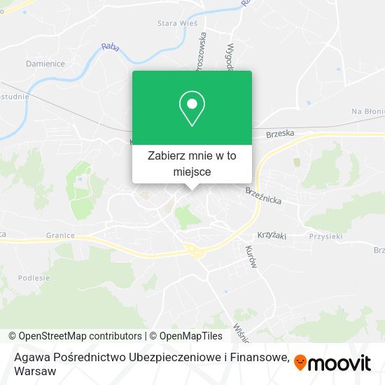 Mapa Agawa Pośrednictwo Ubezpieczeniowe i Finansowe