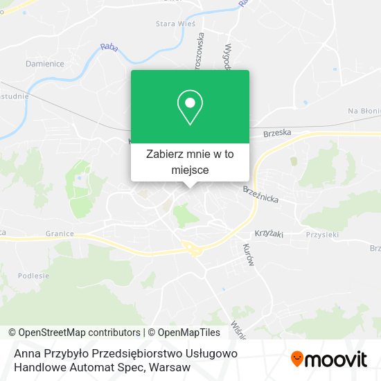 Mapa Anna Przybyło Przedsiębiorstwo Usługowo Handlowe Automat Spec