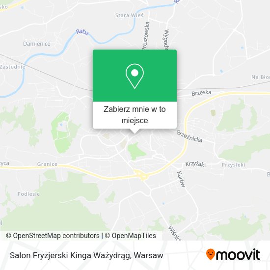 Mapa Salon Fryzjerski Kinga Ważydrąg