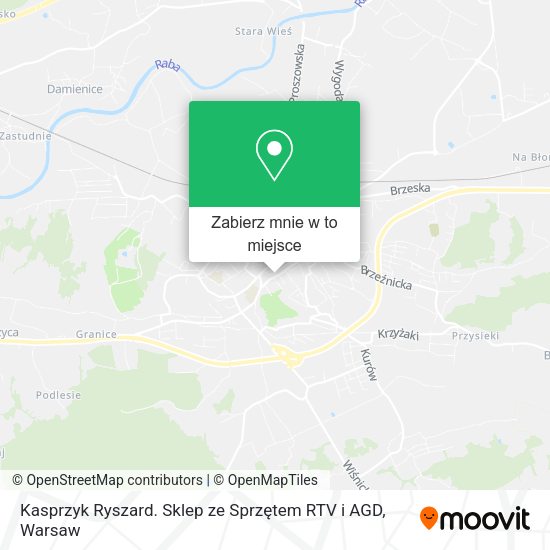 Mapa Kasprzyk Ryszard. Sklep ze Sprzętem RTV i AGD