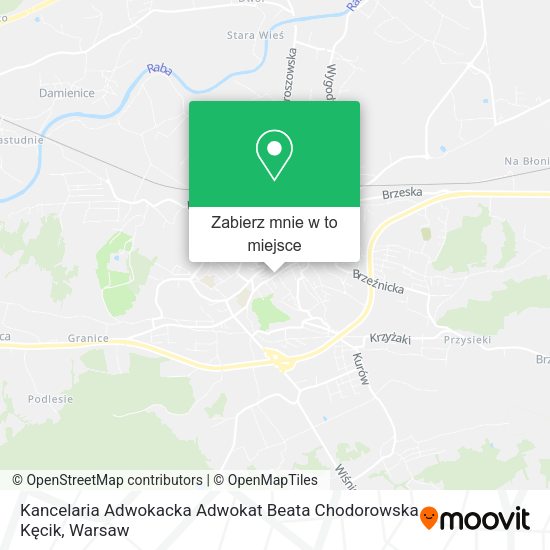 Mapa Kancelaria Adwokacka Adwokat Beata Chodorowska Kęcik