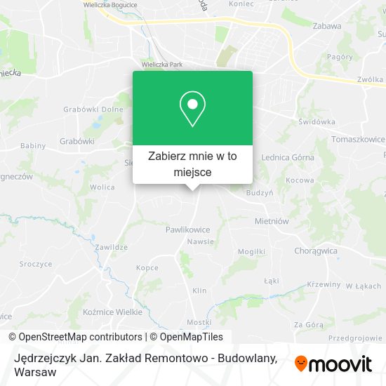 Mapa Jędrzejczyk Jan. Zakład Remontowo - Budowlany