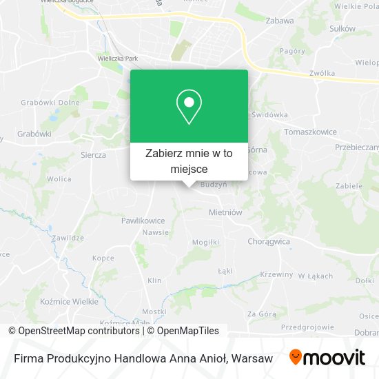 Mapa Firma Produkcyjno Handlowa Anna Anioł