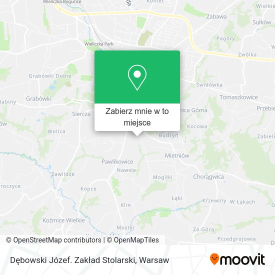 Mapa Dębowski Józef. Zakład Stolarski