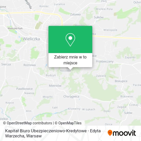 Mapa Kapitał Biuro Ubezpieczeniowo-Kredytowe - Edyta Warzecha