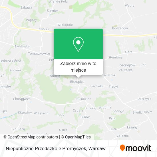 Mapa Niepubliczne Przedszkole Promyczek