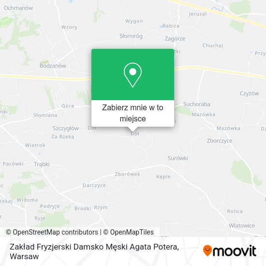 Mapa Zakład Fryzjerski Damsko Męski Agata Potera