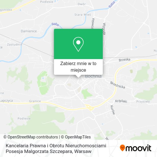 Mapa Kancelaria Prawna i Obrotu Nieruchomosciami Posesja Malgorzata Szczepara