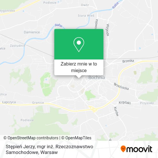 Mapa Stępień Jerzy, mgr inż. Rzeczoznawstwo Samochodowe