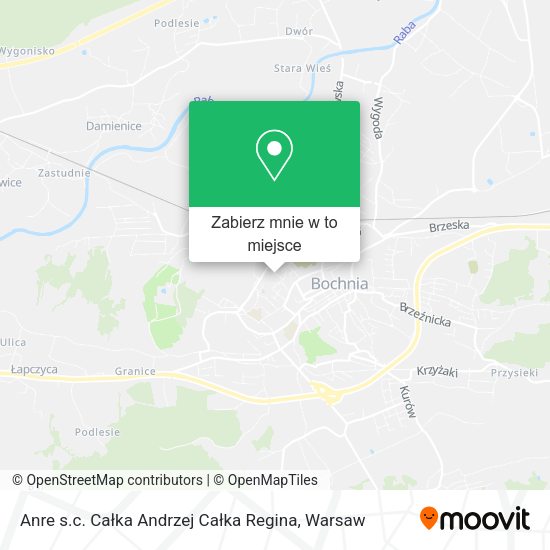 Mapa Anre s.c. Całka Andrzej Całka Regina