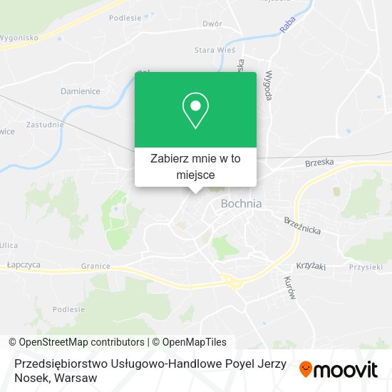 Mapa Przedsiębiorstwo Usługowo-Handlowe Poyel Jerzy Nosek