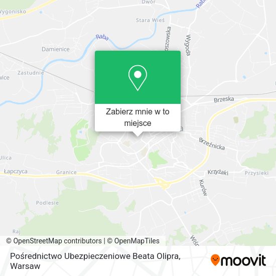 Mapa Pośrednictwo Ubezpieczeniowe Beata Olipra