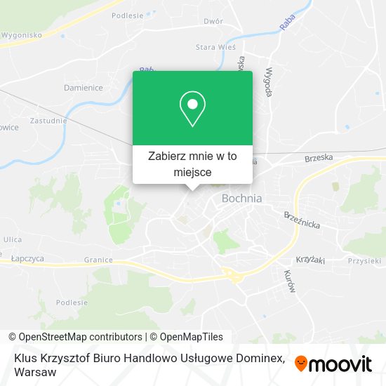 Mapa Klus Krzysztof Biuro Handlowo Usługowe Dominex