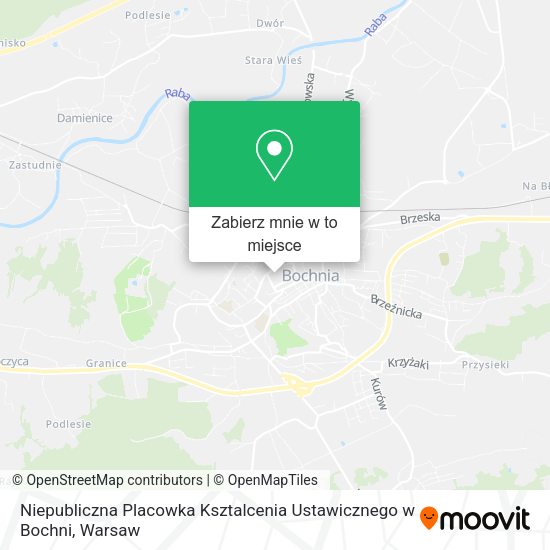 Mapa Niepubliczna Placowka Ksztalcenia Ustawicznego w Bochni