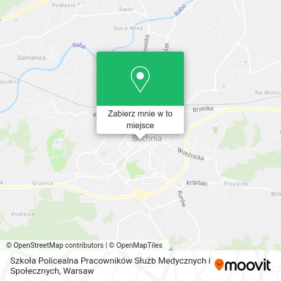 Mapa Szkoła Policealna Pracowników Służb Medycznych i Społecznych