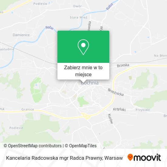 Mapa Kancelaria Radcowska mgr Radca Prawny