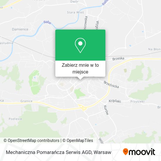 Mapa Mechaniczna Pomarańcza Serwis AGD