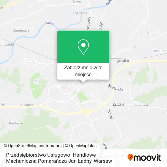 Mapa Przedsiębiorstwo Usługowo- Handlowe Mechaniczna Pomarańcza Jan Ładny