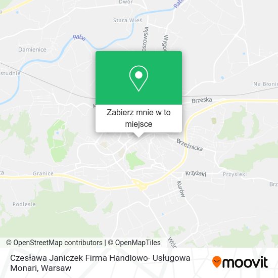 Mapa Czesława Janiczek Firma Handlowo- Usługowa Monari