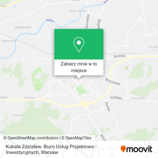 Mapa Kubala Zdzisław. Biuro Usług Projektowo - Inwestycyjnych