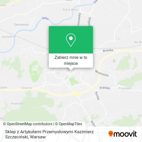 Mapa Sklep z Artykułami Przemysłowymi Kazimierz Szczeciński