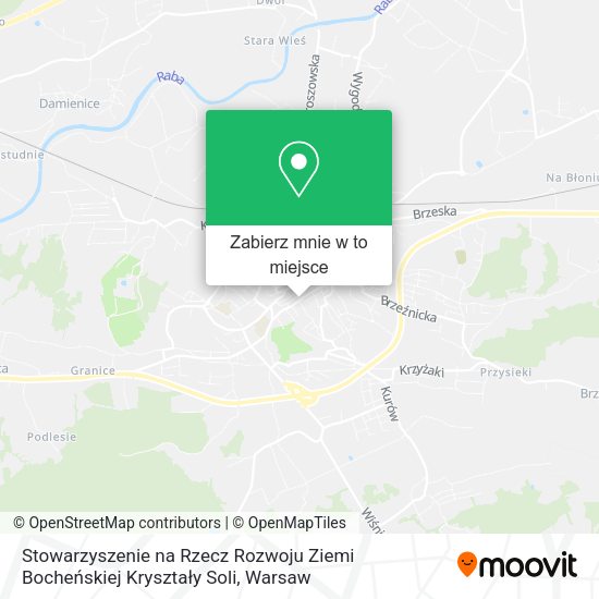 Mapa Stowarzyszenie na Rzecz Rozwoju Ziemi Bocheńskiej Kryształy Soli