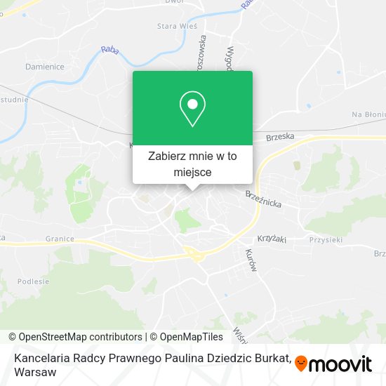 Mapa Kancelaria Radcy Prawnego Paulina Dziedzic Burkat