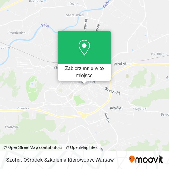 Mapa Szofer. Ośrodek Szkolenia Kierowców