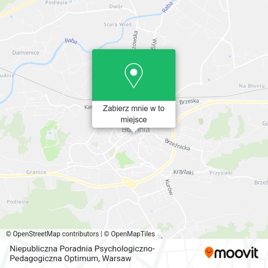 Mapa Niepubliczna Poradnia Psychologiczno-Pedagogiczna Optimum