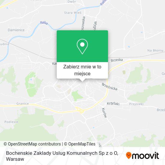 Mapa Bochenskie Zaklady Uslug Komunalnych Sp z o O