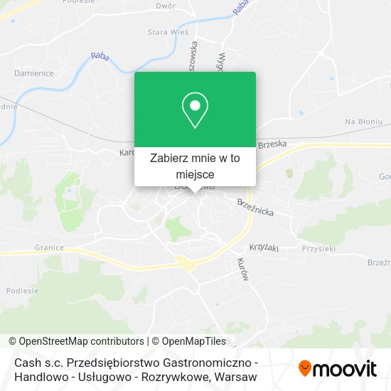 Mapa Cash s.c. Przedsiębiorstwo Gastronomiczno - Handlowo - Usługowo - Rozrywkowe