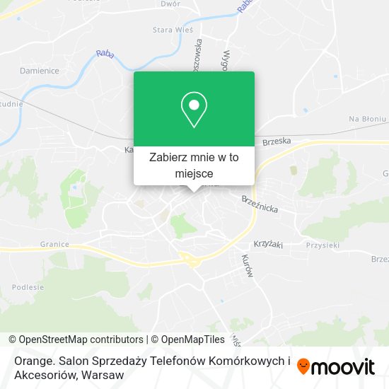 Mapa Orange. Salon Sprzedaży Telefonów Komórkowych i Akcesoriów