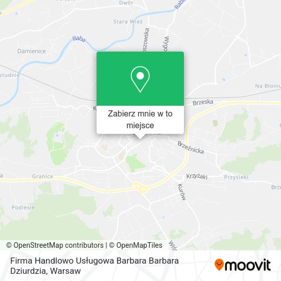 Mapa Firma Handlowo Usługowa Barbara Barbara Dziurdzia