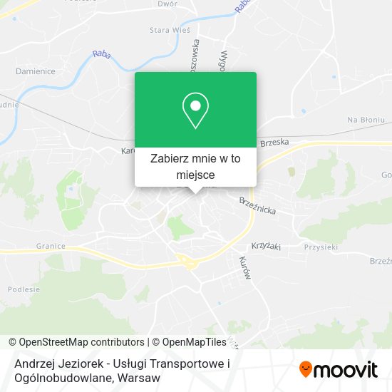 Mapa Andrzej Jeziorek - Usługi Transportowe i Ogólnobudowlane