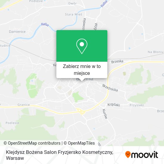 Mapa Klejdysz Bożena Salon Fryzjersko Kosmetyczny