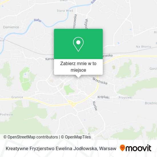 Mapa Kreatywne Fryzjerstwo Ewelina Jodłowska