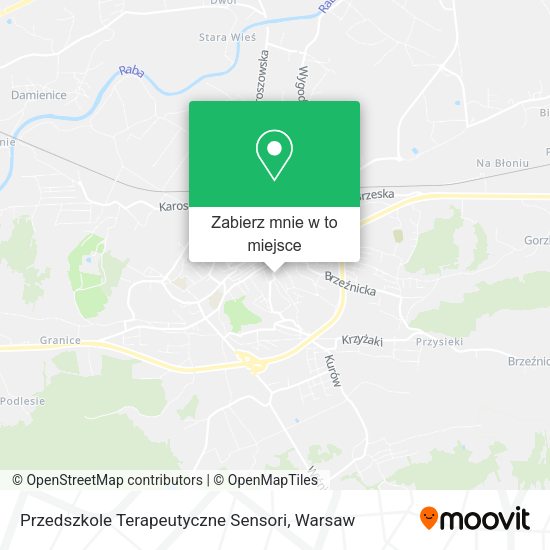 Mapa Przedszkole Terapeutyczne Sensori