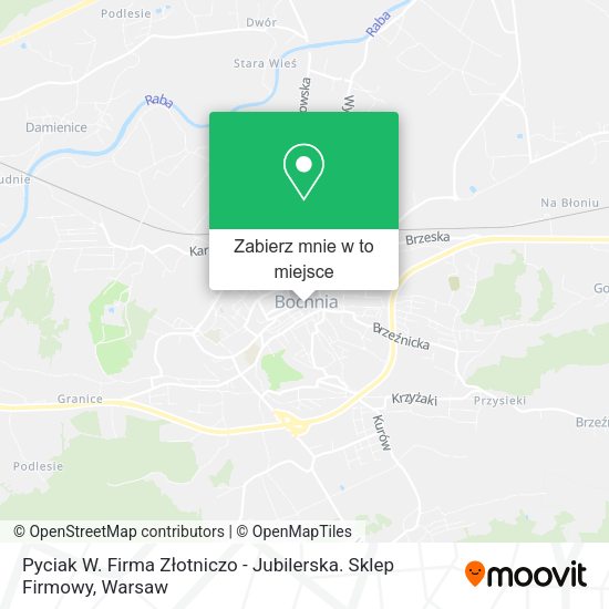 Mapa Pyciak W. Firma Złotniczo - Jubilerska. Sklep Firmowy