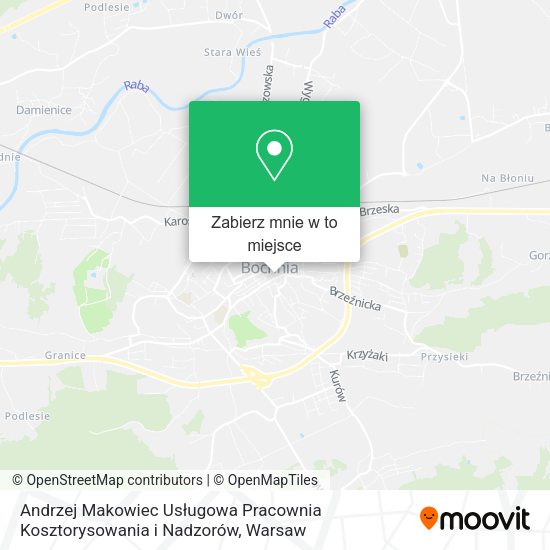 Mapa Andrzej Makowiec Usługowa Pracownia Kosztorysowania i Nadzorów