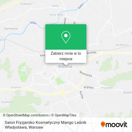 Mapa Salon Fryzjersko Kosmetyczny Mango Leśnik Władysława