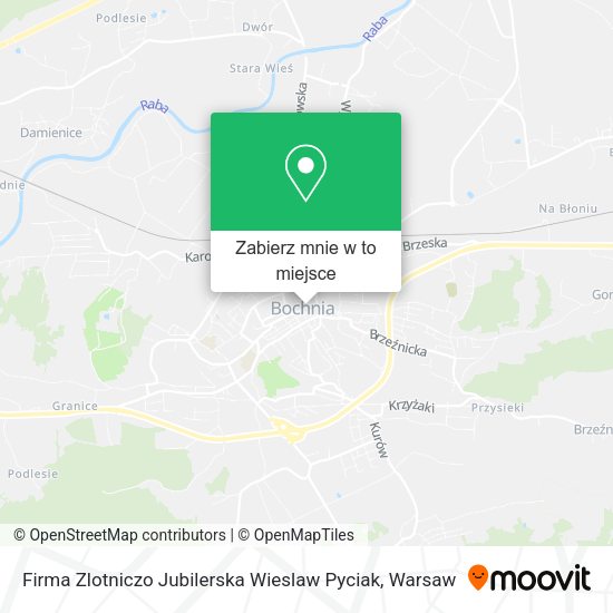 Mapa Firma Zlotniczo Jubilerska Wieslaw Pyciak