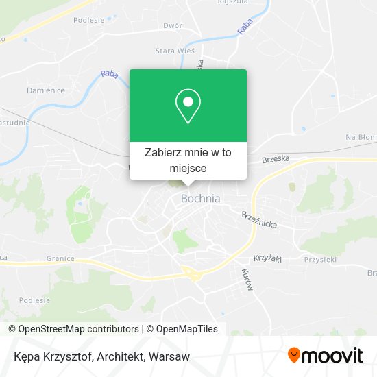 Mapa Kępa Krzysztof, Architekt