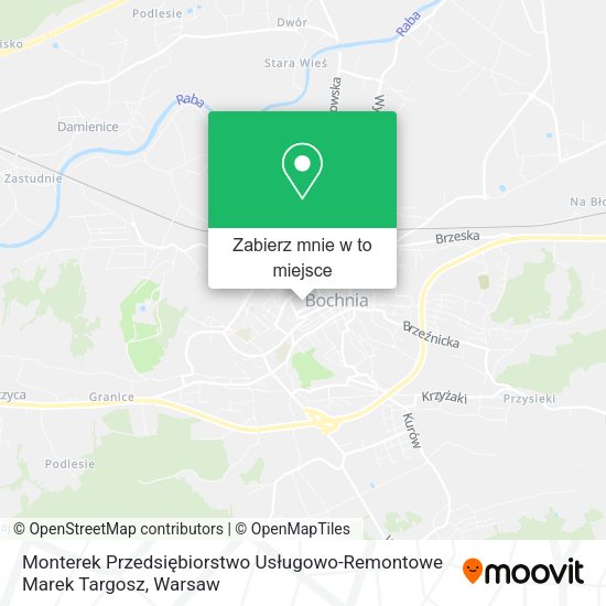 Mapa Monterek Przedsiębiorstwo Usługowo-Remontowe Marek Targosz