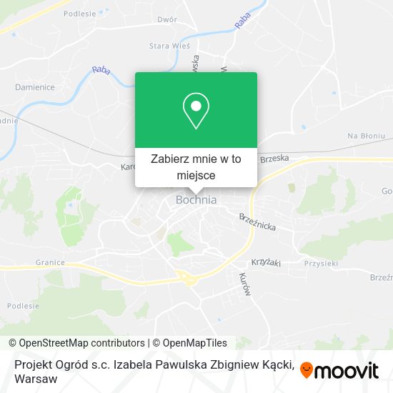 Mapa Projekt Ogród s.c. Izabela Pawulska Zbigniew Kącki